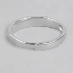 Zavya Men Rhodium-Plated Sterling Silver Finger Ring image 3