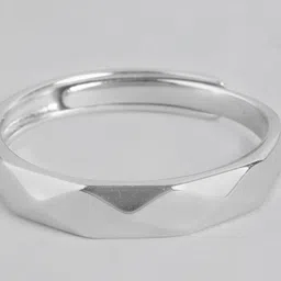Zavya Men Rhodium-Plated Sterling Silver Finger Ring image 4
