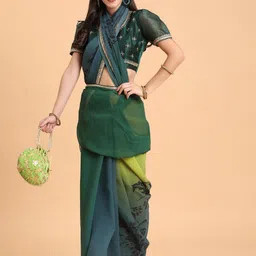 Sangria Abstract Printed Pure Georgette Saree-picture-30