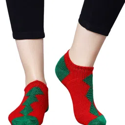 Bharatasya Women Acrylic Patterned Fine Knit Ankle Socks image 2