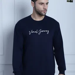 mack jonney VIMAL JONNEY Pack Of 2 Typography Printed Cotton Fleece Pullover Sweatshirts-picture-27