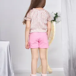Peppermint Print Chiffon three-quarter Top image 3