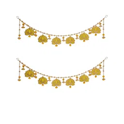 BS AMOR Yellow 2 Pieces Artificial Flower Toran Door Hanging image 3