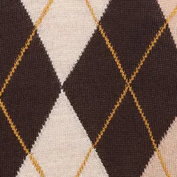 ColorPlus Men Brown & Cream-Coloured Printed Sweater Vest image 2