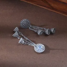 Niska Silver Metal Pair Of Earrings image 3