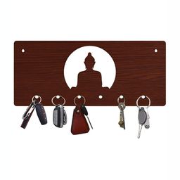 CVANU Brown & White Patterned Wooden Key Holders-picture-6