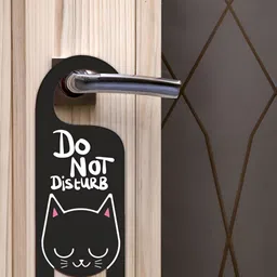CVANU Balck & White Printed Wooden Sign Hanger image 2
