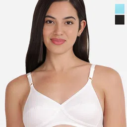 Susie Women 3 Pcs Solid Non Padded Non-Wired Medium Coverage Bra image 1