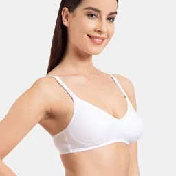 KOMLI Pack Of 2 Full Coverage Non Padded Cotton T-shirt Bra With All Day Comfort image 2