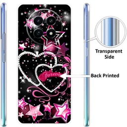 mobifly Back Cover for Realme Narzo N65 5G, Hearts, Stars, Glitter, Dark, Shine, 483 image 2