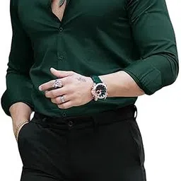 kalawatia fashion Men Regular Fit Solid Spread Collar Formal Shirt image 2