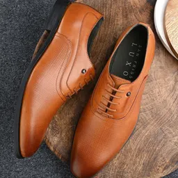 San Frissco Men Textured Genuine Leather Formal Oxfords-picture-44