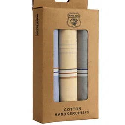 ROYAL SON Unisex 3 Striped Cotton Handkerchief-picture-25