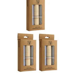 ROYAL SON Unisex Pack 9 Striped Cotton Handkerchief-image-12