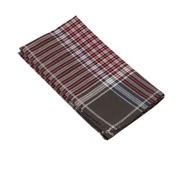 ROYAL SON Unisex Pack Of 3 Checked Cotton Handkerchief image 3