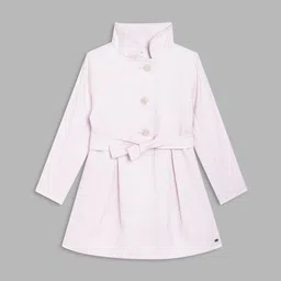 ELLE Girls Checked Stand Collar Princess Coat-picture-3
