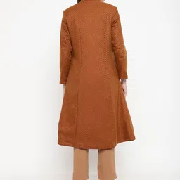 Be Indi Self Design Single-Breasted Overcoat image 4