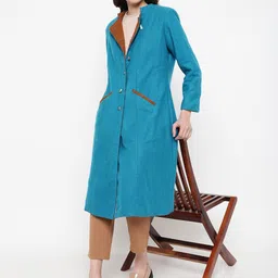 Be Indi Self Design Single-Breasted Overcoat image 5