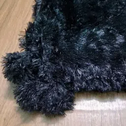 ferryfab Self Design Wool Blend Women Black Fancy Scarf, Scarf, Stole image 5