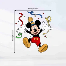 skyolla 59 cm Mickey Mouse Wall Sticker-Self Adhesive Vinyl Décor for Kids’Room Nursery Room Self Adhesive Sticker image 2