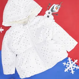 Pantaloons Baby Girls Polka Dot Printed Hooded Cotton Puffer Jacket-image-16