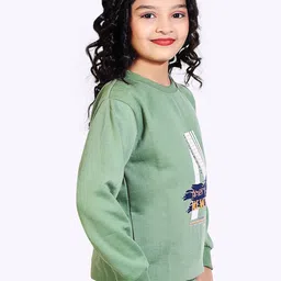 BAESD Girls Graphic Printed Round Neck Pullover image 3