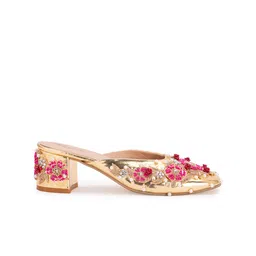 5 ELEMENTS Embellished Block Heeled Mules image 4