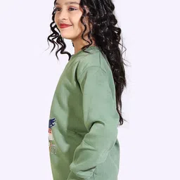 BAESD Girls Graphic Printed Round Neck Pullover image 4