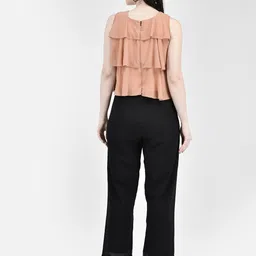 Eavan Tie Up Neck Basic Jumpsuit With Layered image 2