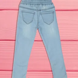 A-Okay Boys Slim Fit High-Rise Low Distress Light Fade Embroidered Jeans image 4