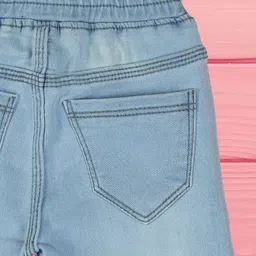 A-Okay Boys Slim Fit High-Rise Low Distress Light Fade Embroidered Jeans image 2