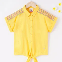 Ed-a-Mamma Yellow Extended Sleeves Shirt Style Top-picture-19