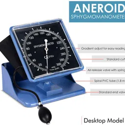 SWADESI BY MCP Desktop Blood Pressure Monitor Upper Arm Desktop Type Manual BP Machine For Home BP Monitoring with Large Display manual Sphygmomanometer Bp monitor Bp Monitor image 3