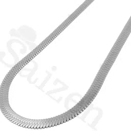 saizen Silver plated Stainless Steel Snake Chain For Men And Boys Silver Plated Stainless Steel Chain image 2