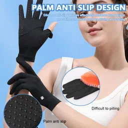 hasthip Sun Protection Gloves Women Non-Slip Touch Screen Sun Gloves, Summer Riding Gloves image 5