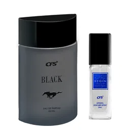 CFS Set of Black Eau De Parfum 100ml & Begin Blue Apparel Perfume Spray 25ml image 1
