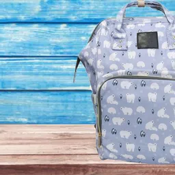 shopybucket Travel Backpack Designer Nappy Stroller Bag (Green)AS BABY image 4