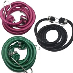 threeidiots 1.5 M Bungee Cords With Hooks Rope For Luggage Tying,Traveling And Camping Multicolor-picture-38