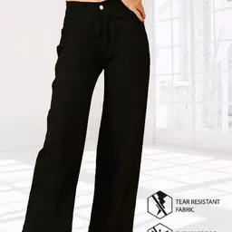 nalaka Women Loose Fit Mid Rise Black Jeans-picture-10