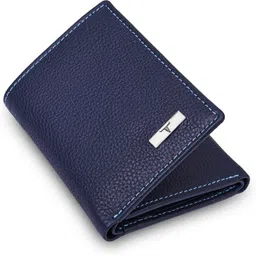 urban forest Men Blue Genuine Leather Wallet image 2