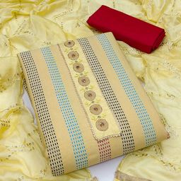 MANVAA Striped Pure Cotton Unstitched Dress Material-picture-2