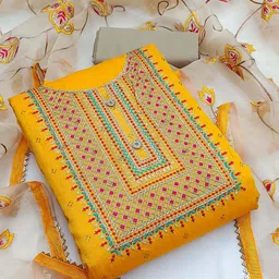 KALINI Zari Embroidered Unstitched Dress Material-picture-28