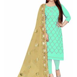 MANVAA Floral Embroidered Unstitched Dress Material-picture-9