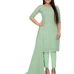 MANVAA Ethnic Motifs Embroidered Unstitched Dress Material-picture-5