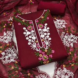 Panzora Floral Embroidered Unstitched Dress Material-picture-41