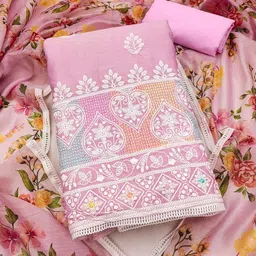 Panzora Floral Embroidered Unstitched Dress Material-picture-33