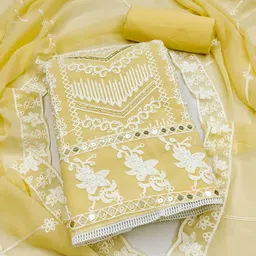 Panzora Floral Embroidered Unstitched Dress Material-picture-33