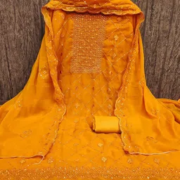 LeeliPeeri Designer Embroidered Unstitched Dress Material-picture-26