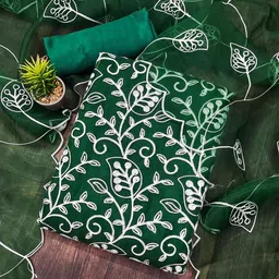 KALINI Embroidered Organza Unstitched Dress Material-picture-14