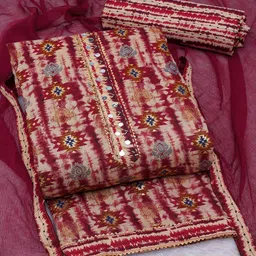 Peachmode Foil Printed Unstitched Dress Material-picture-52